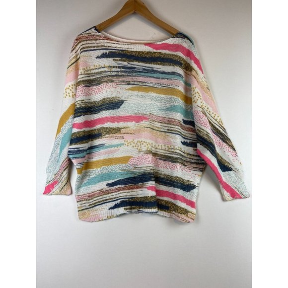 Anna Melani Women's Pastel Watercolour Dolman Knit Sweater Size Large - Picture 6 of 7